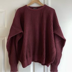 American Apparel Fisherman Sweater Burgundy